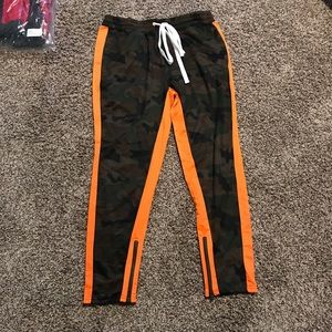 Camo/Orange Urban Track Pants S-XL
